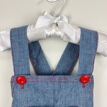 Load image into Gallery viewer, Vintage Alben Chambray Turtle Overalls 18 Months USA
