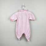 Load image into Gallery viewer, Vintage Baby Dior Pink Ruffle Butterfly Coverall Footie
