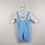 Load image into Gallery viewer, Vintage Healthtex Blue Polka Dot Applique Lion Romper 6 Months USA
