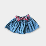 Load image into Gallery viewer, Vintage OshKosh B&#39;gosh Blue Jean Flower Skirt 4T USA
