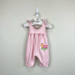 Load image into Gallery viewer, Vintage Carter's Pink Animal Overalls 3 Months USA
