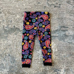 Load image into Gallery viewer, Vintage Oobee Doobee Black Paisley Floral Leggings 24 Months USA
