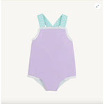 Load image into Gallery viewer, The Beaufort Bonnet Company Sisi Sunsuit Lauderdale Lavender with Dunmore Doo-Dad 2T NWT
