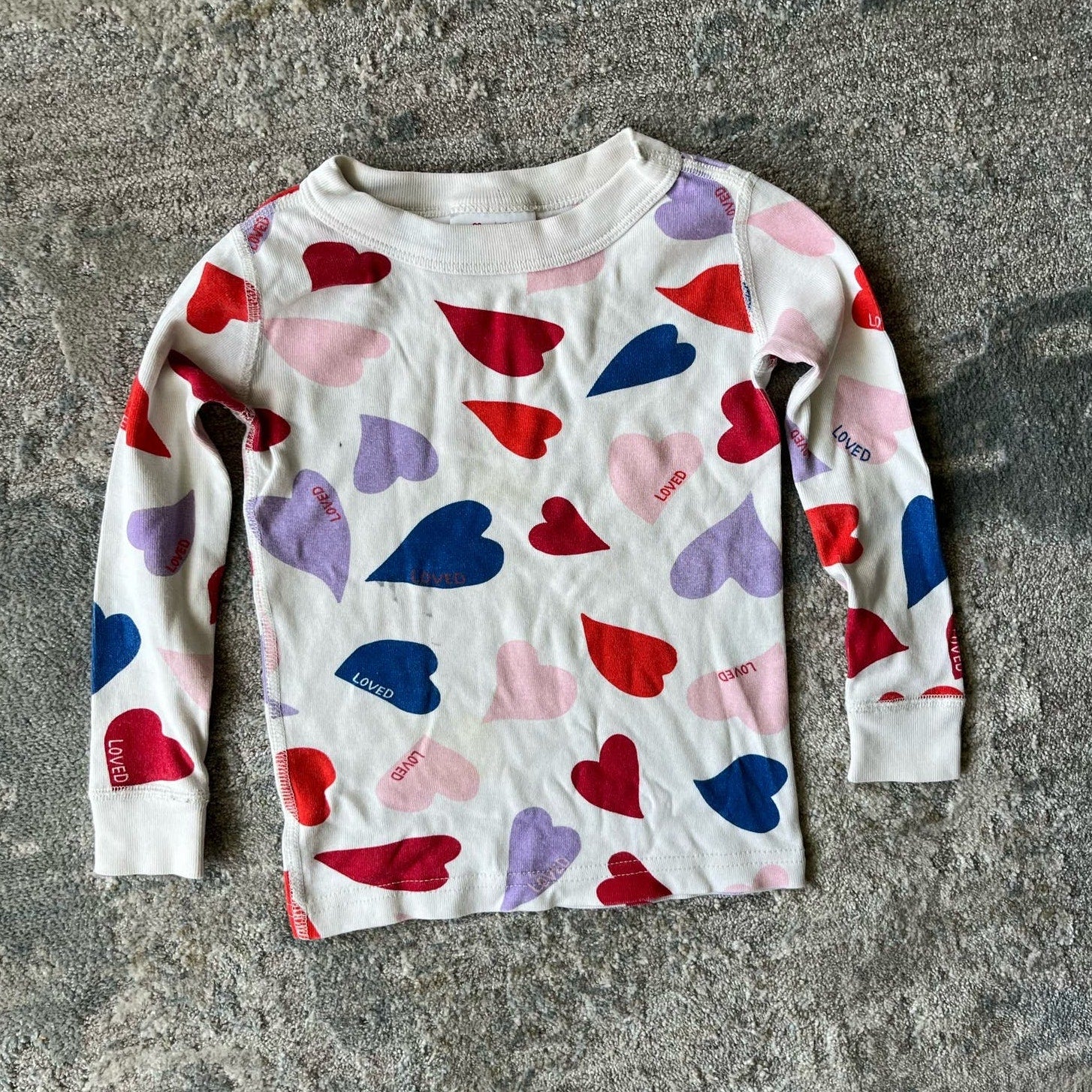 Hanna Andersson Loved Heart Print Pajamas 90 cm 3T