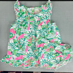 Load image into Gallery viewer, Lilly Pulitzer Girls Cecily Infant Dress Botanical Green Just Wing It 18-24 Months
