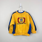 Load image into Gallery viewer, Vintage Lego Kids Wear Yellow Blue Magnetic Space Sweatshirt 3-4
