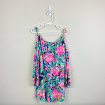 Load image into Gallery viewer, Lilly Pulitzer Girls Candice Romper Multi Flamenco Beach L 8-10
