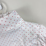 Load image into Gallery viewer, TBBC Tatum's Turtleneck Bodysuit Richmond Red Mico Dot 12-18 Months

