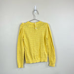 Load image into Gallery viewer, Mini Boden Pointelle Knit Sweater Top Soft Lemon 8-9 NWOT
