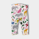 Load image into Gallery viewer, Mini Boden Fun Printed Leggings Ivory Jungle Stamp 9-12
