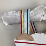 Load image into Gallery viewer, Vintage Fisher Price Kidswear Rainbow Stripe Sailor Bear Sunsuit Romper 12 Months
