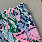 Load image into Gallery viewer, Lilly Pulitzer Girls Sammy Pajama Set Hi Tide Navy Bringing Mermaid Back 4T
