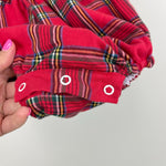 Load image into Gallery viewer, Sal &amp; Pimenta Tartan Plaid Holiday Bubble Romper 3 Months NWT

