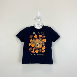 Ralph Lauren Navy Blue Fall Bear Tee 9 Months