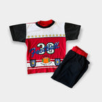 Load image into Gallery viewer, Vintage 90s Black Red Football Tee &amp; Sweatpants 6 USA
