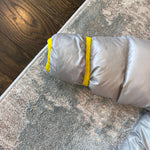 Load image into Gallery viewer, Patagonia Infant Hi-Loft Down Sweater Bunting Drifter Grey 12-18 Months
