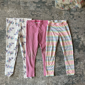 Girls 3 Piece Leggings Bundle 6-8