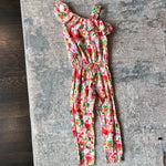 Load image into Gallery viewer, Mayoral Floral Ruffle Jumpsuit 4T
