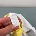 Load image into Gallery viewer, Vintage Pastel Ruffle Bow Sunsuit Romper 6-9 Months

