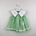 Load image into Gallery viewer, Vintage Cradle Togs Green Seersucker Balloon Butterfly Dress 18 Months
