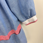 Load image into Gallery viewer, Vintage Rare Editions 1 2 3 Chambray Blue School Dress 4T USA
