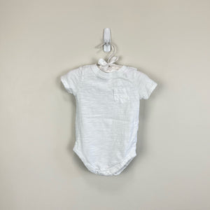 Janie and Jack Soft Cotton Slub White Bodysuit 6-12 Months