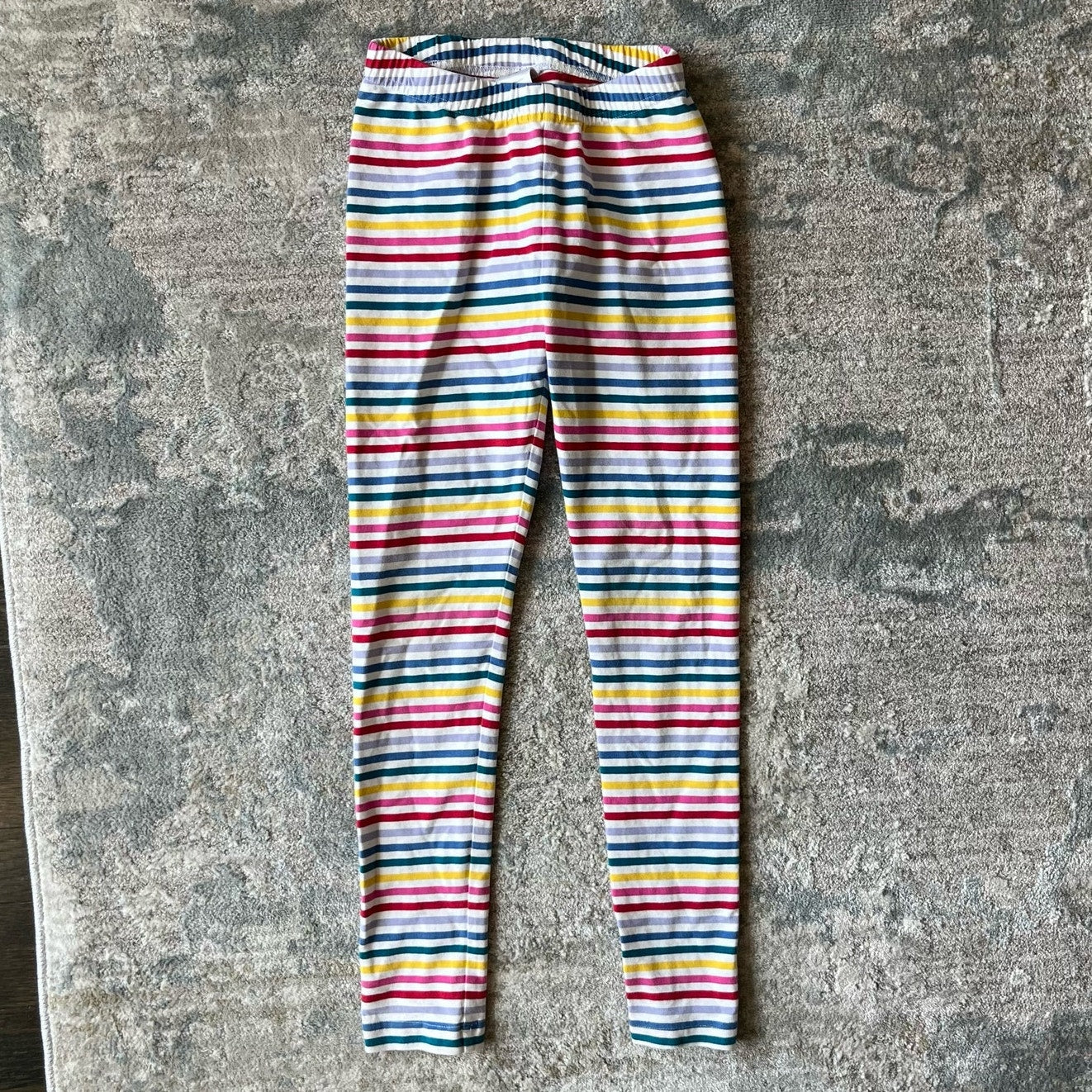 Hanna Andersson Printed Rainbow Stripe Leggings 130 cm 8