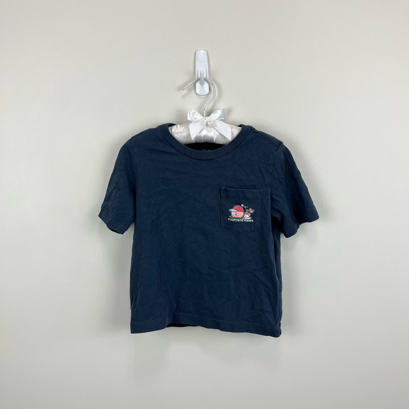 Vineyard Vines Boys' Baseball Whale Short-Sleeve Pocket Tee 2T