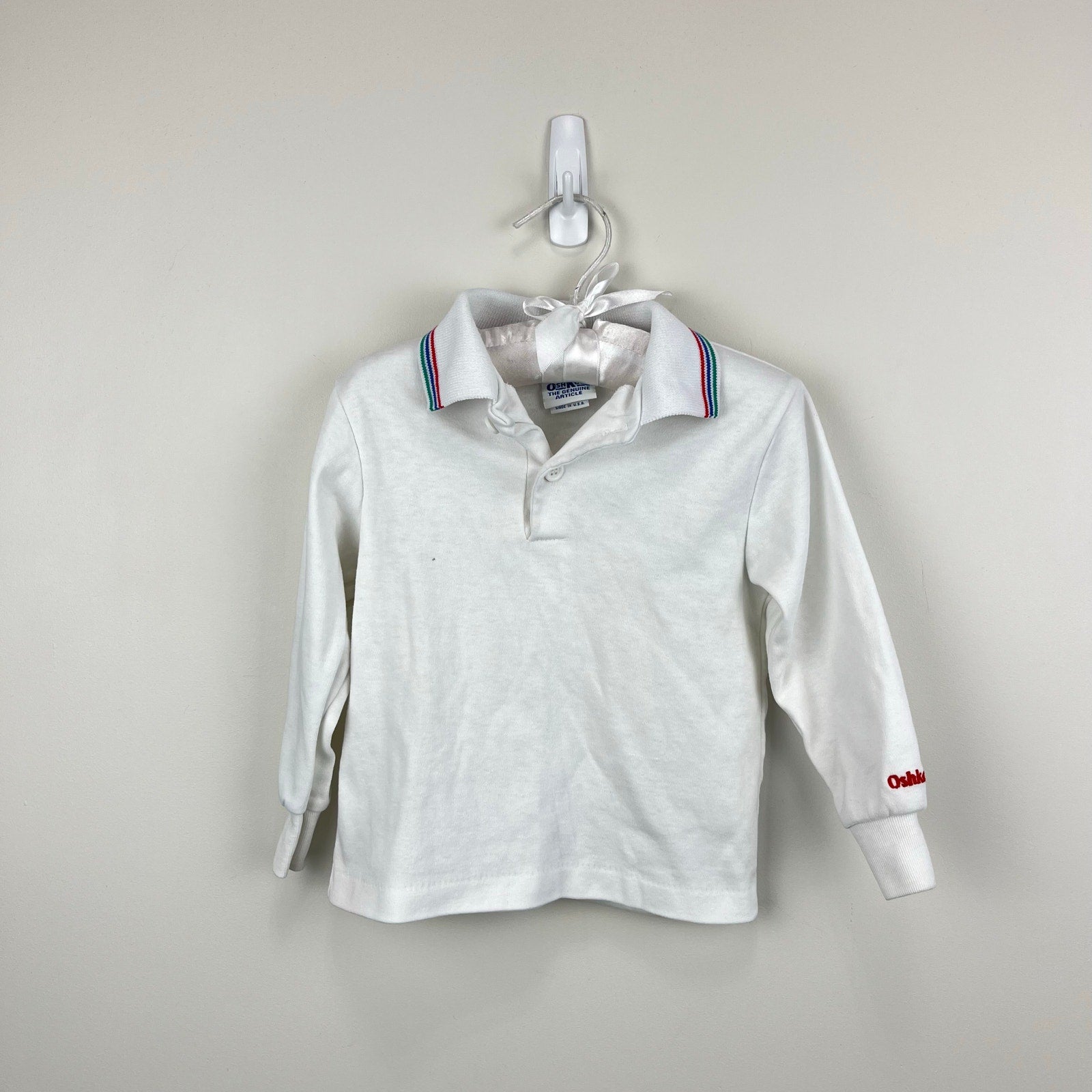 Vintage OshKosh B'gosh Long Sleeve Polo Shirt 3T USA