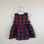 Load image into Gallery viewer, Vintage OshKosh B'gosh Plaid Bow Dress 12 Months
