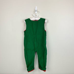 Lil Cactus Green Corduroy Rudolph Longall Overalls 18-24 Months