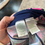 Load image into Gallery viewer, Lilly Pulitzer Girls Mini Weekender Luxletic Legging Low Tide Navy Garden Variety L 8-10
