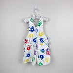 Load image into Gallery viewer, Vintage OshKosh B'gosh Handprint Shortalls 3T USA
