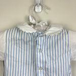 Load image into Gallery viewer, Vintage Alexis Blue Striped Jumpsuit 9 Months NWT
