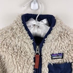 Load image into Gallery viewer, Patagonia Baby Retro-X Fleece Jacket Natural w/ Navy 2T
