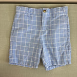 Load image into Gallery viewer, Janie and Jack Windowpane Linen Shorts Cornflower Blue 5T
