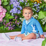 Load image into Gallery viewer, Janie and Jack Plaid Poplin Romper Blue Green Yellow 0-3 Months
