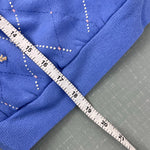 Load image into Gallery viewer, Vintage Hello Teddy by Spumoni Puff Paint Blue Ski Bear Sweatshirt 7/8 USA
