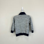 Load image into Gallery viewer, Early Days Gray and Navy Cardigan Sweater 6-9 Months
