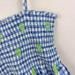 Load image into Gallery viewer, Lilly Pulitzer Girls Sweet Blue Picnic Plaid Smocked Hermit Crab Dress 6
