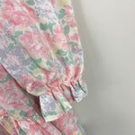 Load image into Gallery viewer, Vintage Polly Flinders Smocked Floral Lace Collar Long-Sleeve Dress 5T
