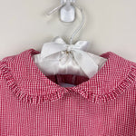 Load image into Gallery viewer, Little English Ruffled Peter Pan Blouse Red Gingham 4T
