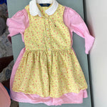 Load image into Gallery viewer, Ralph Lauren Sleeveless Yellow Floral Cotton Shirtdress 4T
