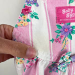 Load image into Gallery viewer, Vintage OshKosh B'Gosh Pink Striped Floral Overalls 3-6 Months USA
