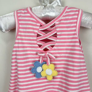 Florence Eiseman Pink Stripe Skirted Romper 9 Months