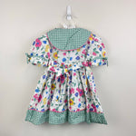 Load image into Gallery viewer, Vintage Rachel's Kids Floral Gingham Ruffle Dress 5T
