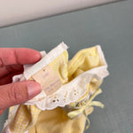 Load image into Gallery viewer, Vintage Carter's Yellow Floral Lace Ruffle Romper 18 Months USA
