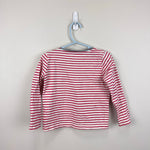 Load image into Gallery viewer, Mini Boden Red and White Striped Applique Panda T-Shirt 2-3
