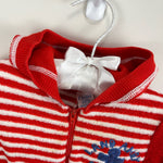 Load image into Gallery viewer, Vintage Carter&#39;s Red Striped Terry Romper 24 Months USA
