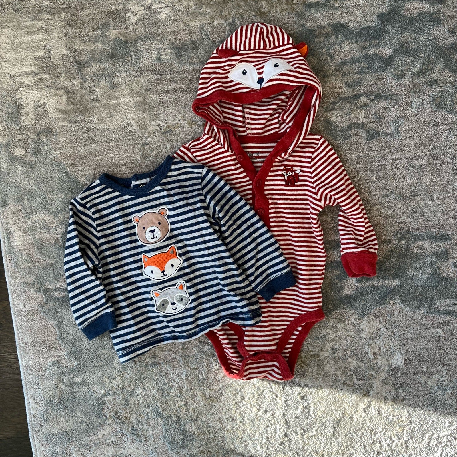 Little Me Striped Fall Shirt Bundle 12 Months